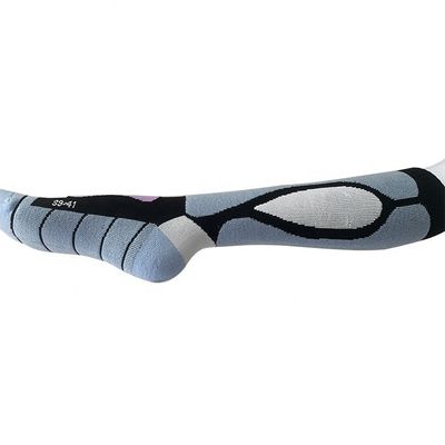 Anti-Schweiß-Frauen Performance Custom Knie-Hoch-Lang-Dick 100% Merino-Wolle-Ski-Socken