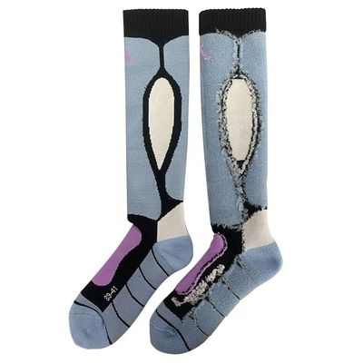 Anti-Schweiß-Frauen Performance Custom Knie-Hoch-Lang-Dick 100% Merino-Wolle-Ski-Socken