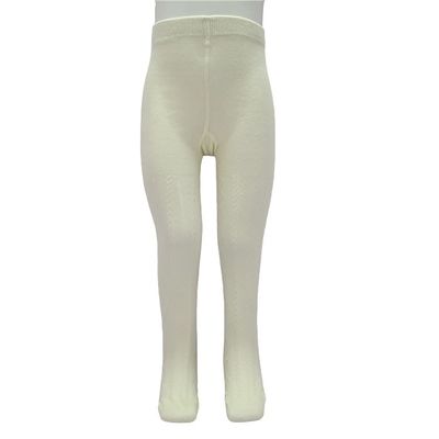 Kleine, weiße Hautstrumpfhosen für Kinder aus 70% gekämmter Baumwolle 28%Polyester 2%Spandex