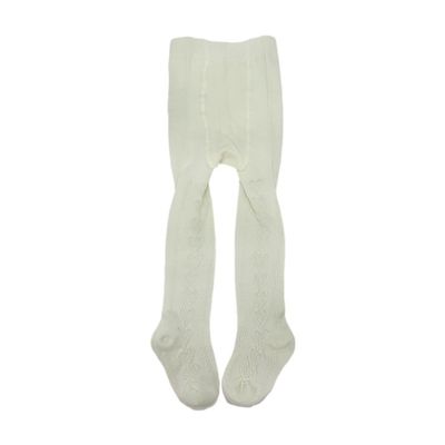 Kleine, weiße Hautstrumpfhosen für Kinder aus 70% gekämmter Baumwolle 28%Polyester 2%Spandex