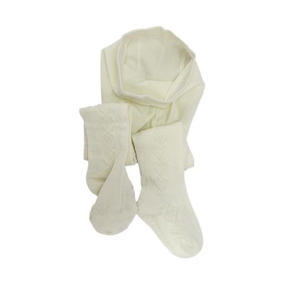 Kleine, weiße Hautstrumpfhosen für Kinder aus 70% gekämmter Baumwolle 28%Polyester 2%Spandex