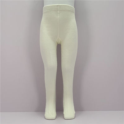 Kleine, weiße Hautstrumpfhosen für Kinder aus 70% gekämmter Baumwolle 28%Polyester 2%Spandex