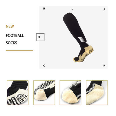Kinder-Knie-Hoch-Polyamid-Fußballsocken mit gekissenem Design und rutschfreiem Boden