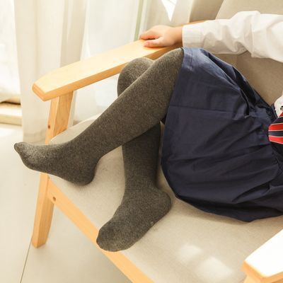Gewebte benutzerdefinierte Mädchen Schulhose gekämmte Baumwolle Kompression Warme Strumpfhosen Leggings für Kinder