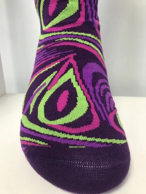 Winterkämmte Baumwollsocken Farbenreiche Feste Verrücktes Lustiges 360-Druck Männer Frauen 5% Spandex