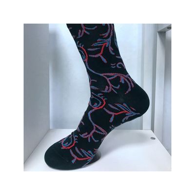 Männer-Hip-Hop-Street-Style-Socken Custom Label Schwarze Baumwollsocken mit personalisiertem Druck