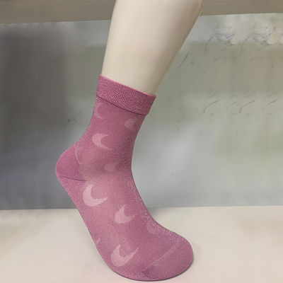 100% Mode Stilvolle minimalistische Frauen glänzende Seiden Nylon Socken mit rutschsicherer Funktion