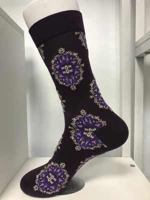 Modedesigner-Männersocken aus Baumwoll-Polyester mit individuellem Logo und Nadeldetektion