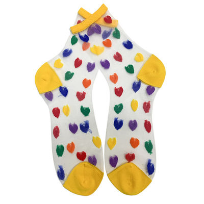 Europäische Größe 36-39 Custom Version Weibliches Herz Muster Durch Knöchelsocken sehen
