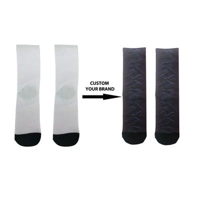 Geflechtete Farbmarken Logo Crew Socken Bambus Baumwolle Schwarz Sport Sock Design