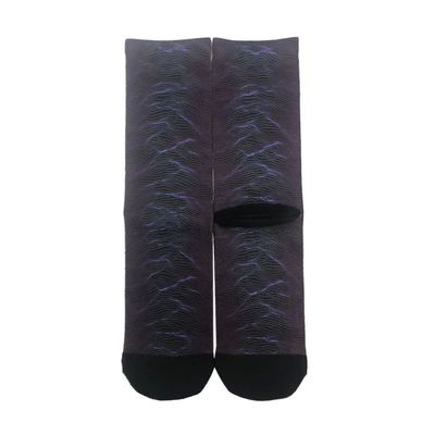 Geflechtete Farbmarken Logo Crew Socken Bambus Baumwolle Schwarz Sport Sock Design