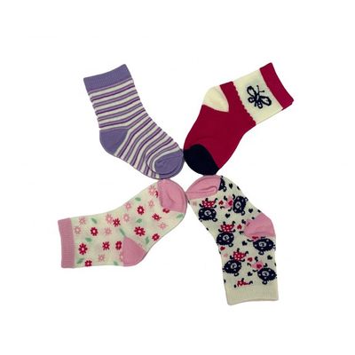Standarddicke nicht rutschende Baby-Kindersocken Mädchen Bio-Streifensocken