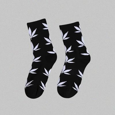 Socken mit Blattmuster Socken aus Baumwolle Spandex Socken für Frauen und Männer 36-39 Damengröße