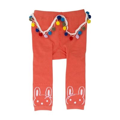 Mädchen Froschmuster Warme Strumpfhosen mit 80% gekämmter Baumwolle 18% Polyamid 2% Spandex Material