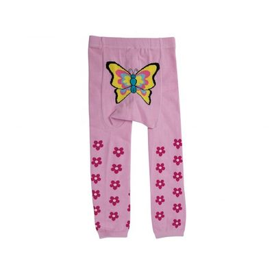 Mädchen Froschmuster Warme Strumpfhosen mit 80% gekämmter Baumwolle 18% Polyamid 2% Spandex Material