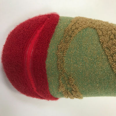 Custom Baumwolle Silber Lurex zufällig gepolstert Terry Socken für 5-9 Jahre alten Jungen und Mädchen