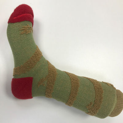 Custom Baumwolle Silber Lurex zufällig gepolstert Terry Socken für 5-9 Jahre alten Jungen und Mädchen