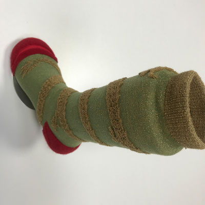 Custom Baumwolle Silber Lurex zufällig gepolstert Terry Socken für 5-9 Jahre alten Jungen und Mädchen