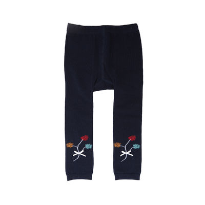 Warme Herbst-Winter Baby-Mädchen-Tights mit gekämmtem Baumwollstoff und Blumenstrümpfen