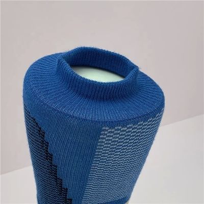 Rosa-blau gedruckte Muster Anti-Rutsch-Sportsocken LZ-20-SQ001-2
