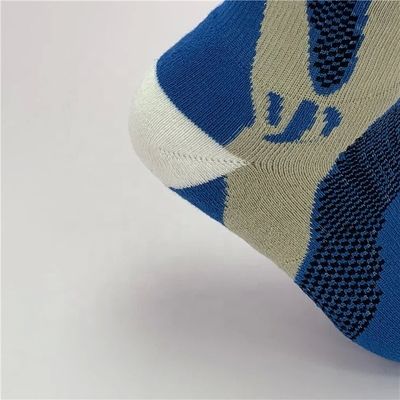 Rosa-blau gedruckte Muster Anti-Rutsch-Sportsocken LZ-20-SQ001-2