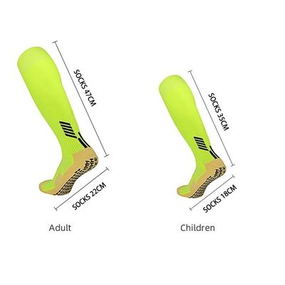 Massiv Polyamid Elastan Gewebe Weich Anti-Rutsch Fußball Sport Fußball Grip Long Socks