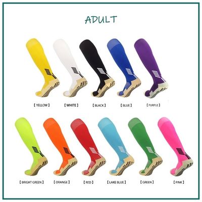 Massiv Polyamid Elastan Gewebe Weich Anti-Rutsch Fußball Sport Fußball Grip Long Socks