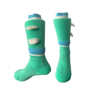 Moderne gekämmte Baumwolle 3D-Ohren Doppelribbenschuhe für Kinder Design und Nadeldetektion