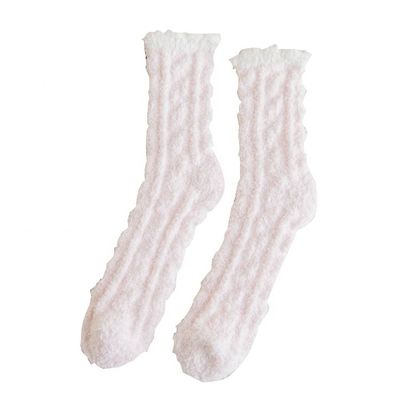 Warme, gemütliche Socken für Damen, rutschfeste Wintersocken im Innenbereich, mit dickem Korallenfleece