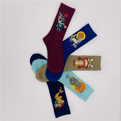 Socken aus Bio-Baumwolle für Frauen Standarddicke Atemberaubend Schönes Druck Langsocken