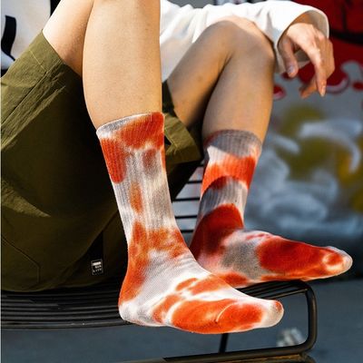UNISEX 37-44 EU Größe Krawatte Farbstoff dünne Süßigkeiten Farbe Druck Custom Baumwollrohr Sportsocken