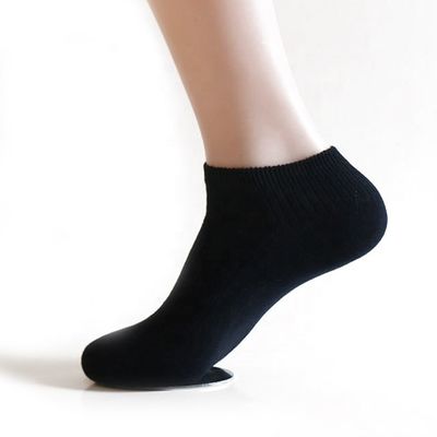 Herren-Custom-Logo Baumwolle Business Weiß Grau Niedriggeschnittener Kurzer Knöchel Casual Sportsocken