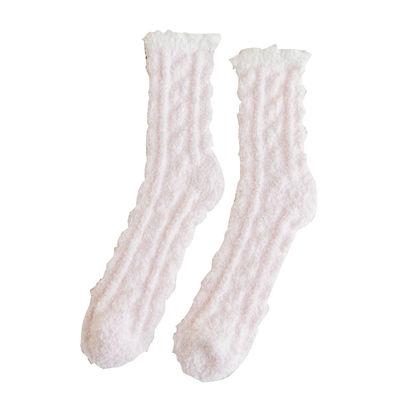 Tägliche Socken Atmungssicher Korallenfleece Boden Gemütliche Socken mit Nadeldetektion NO