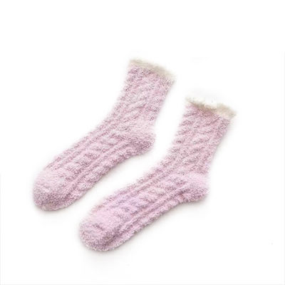 Tägliche Socken Atmungssicher Korallenfleece Boden Gemütliche Socken mit Nadeldetektion NO