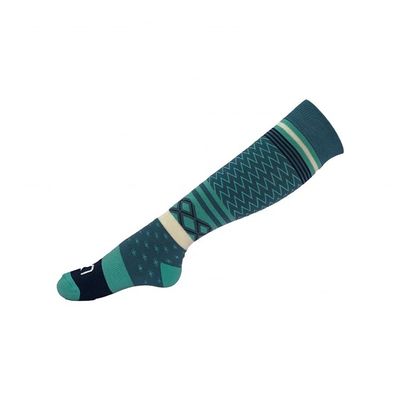 Druckmuster Wolle Langlauf Skifahren Kniehohe Sportsocken für Männer und Frauen