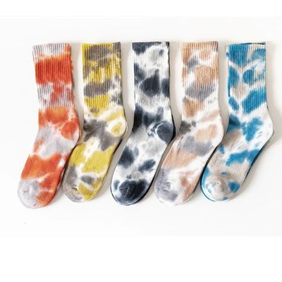 Regelmäßiger Stil Tie Dye Baumwolle Sportliche Kompressionssocken für einen aktiven Lebensstil