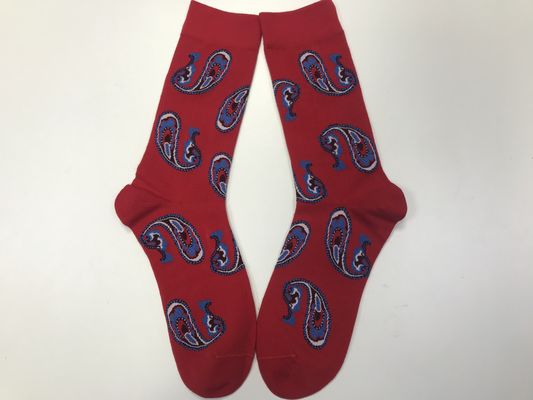 CREW Style Yellow Dot Print Baumwollsocken für Männer Retro und Luxusdesign