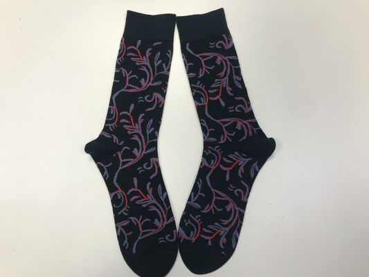 CREW Style Yellow Dot Print Baumwollsocken für Männer Retro und Luxusdesign