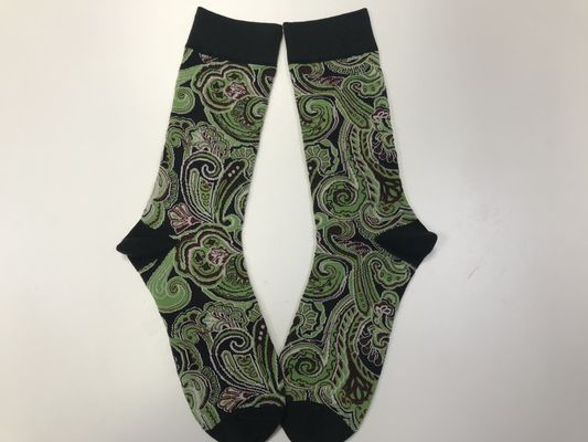 CREW Style Yellow Dot Print Baumwollsocken für Männer Retro und Luxusdesign
