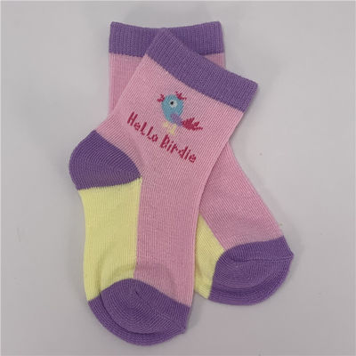 70%Baumwolle 28%Polyester 2%Spandex-Hochsocken für Kinder Mädchen Druckverfahren andere