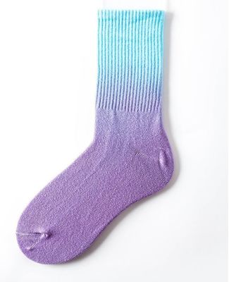 75% Baumwollgewebe Mid Calf Crew Tie Dye Socks für Unisex in 39-42 EU Größe