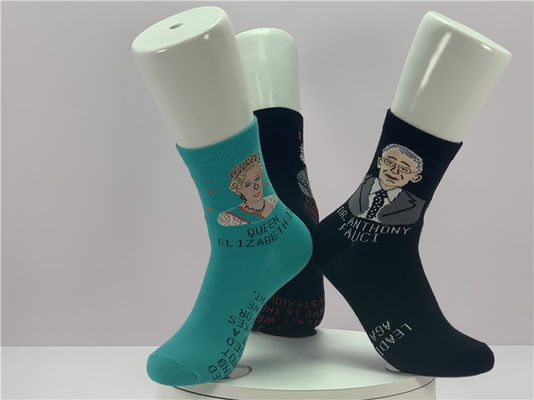 39-42 Modische Baumwollsocken Designer Frau Lange Thermalsocken Damen Druckmuster