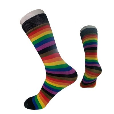 Schnelle trockene Baumwolle gestreifte Crew Socken für Frauen und Männer Straßenpersönlichkeit