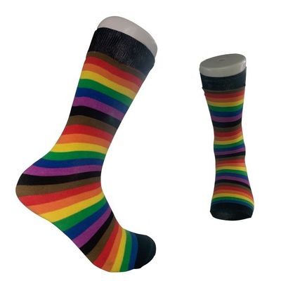 Schnelle trockene Baumwolle gestreifte Crew Socken für Frauen und Männer Straßenpersönlichkeit