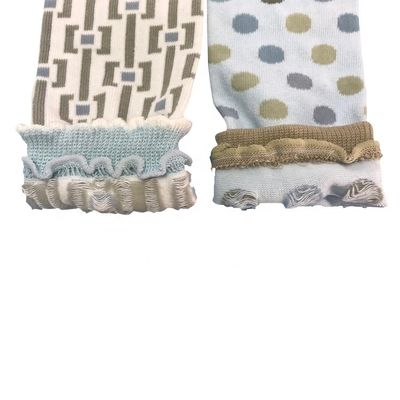 Kindersträubene Winterbeinwärmer Lange Baumwollsocken mit Nylon Jacquard-Muster