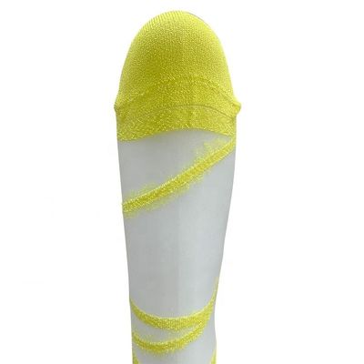 Gewirkte Damen-Langrohr-Glas-Transparente Garne Seide Hand genähte Mode-Socken