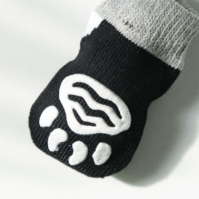 Liebenswerte Haustier-Hunde-Socken mit Zeichentrickmuster und atmungsaktivem schwarzen Terry-Brei-Design