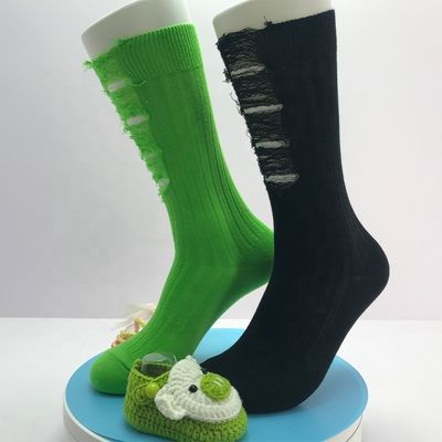 Druckmuster Baumwolle Bettler Schwarz Crew Freizeitsocken für Männer Alltagsbequem tragen