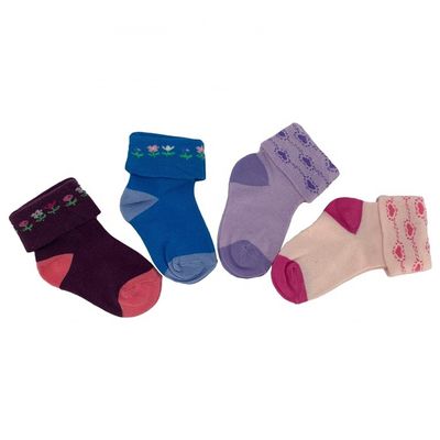 Keine Nadeldetektion Kinder-Baumwollsocken in Süßfarben mit Standarddicke