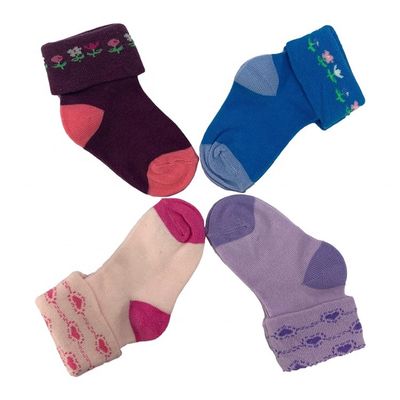 Keine Nadeldetektion Kinder-Baumwollsocken in Süßfarben mit Standarddicke